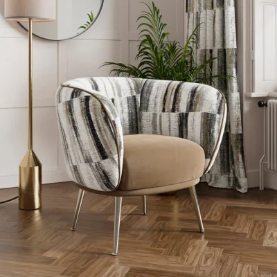Dunelm Bella Greyson Print Chenille Cocktail Chair