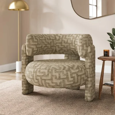 Dunelm Hailey Chunky Aztec Chenille Accent Chair