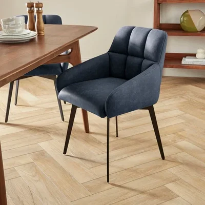 Dunelm Jase Swivel Dining Chair, Faux Leather
