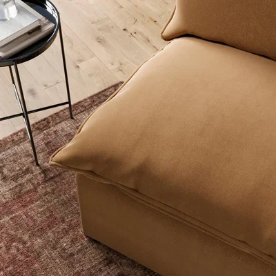 Dunelm Rayner Velvet Accent Chair Caramel