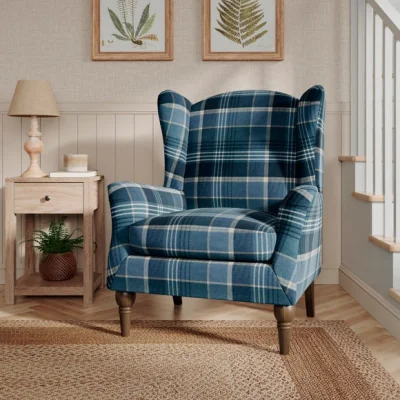 Dunelm Charnwood Check Occasional Armchair