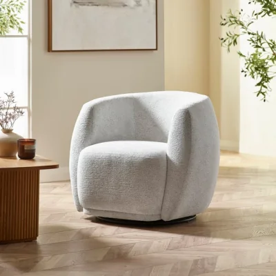 Dunelm Bowline Chenille Swivel Accent Chair