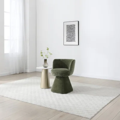 Dunelm Return - Tulip Luxe Chenille Swivel Dressing Table Chair