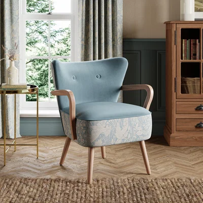 Dunelm Eliza Wooden Arm Occasional Armchair