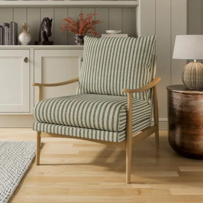 Dunelm Nelson Churchgate Herringbone Stripe Occasional Armchair