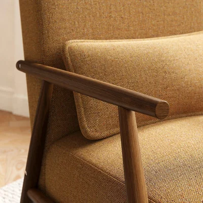Dunelm Return - Alpine Spindle Multi Tone Weave Occasional Chair, Orange