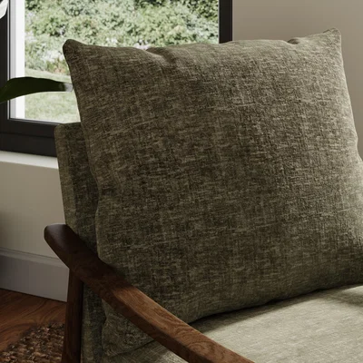 Dunelm Nelson Distressed Chenille Occasional Armchair