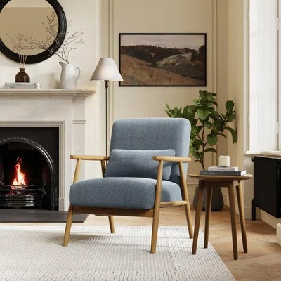 Dunelm Alpine Speckled Boucle Spindle Chair