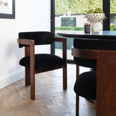 Dunelm Return - LPD Mai Dining Chair, Velvet