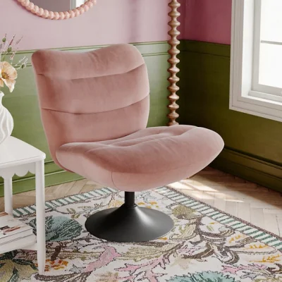Dunelm Zaley Velvet Swivel Chair
