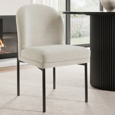 Dunelm Carey Double Upholstered Dining Chair, Fabric