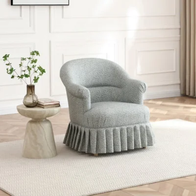 Dunelm Goldie Frill Ditsy Print Accent Chair