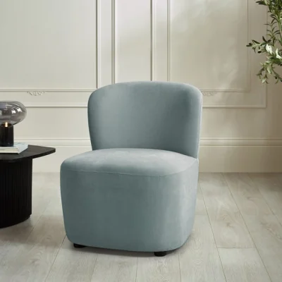 Dunelm Lunetta Chenille Armless Accent Chair