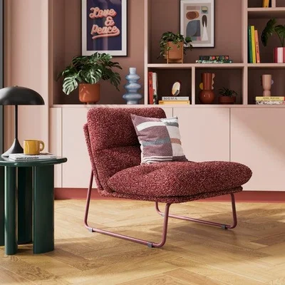 Dunelm Elements Finn Textured Sherpa Occasional Armchair
