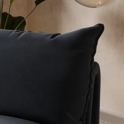 Dunelm Rayner Velvet Accent Chair Ink (Blue)