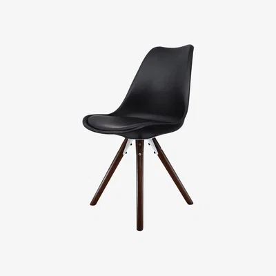Dunelm Fusion Living Soho Plastic Dining Chair with Pyramid Legs Black