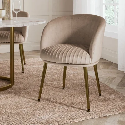 Dunelm Bella Dining Chair, Velvet