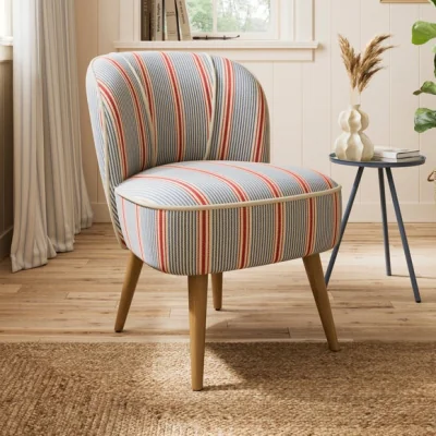Dunelm Elsie Retro Coastal Stripe Cocktail Chair