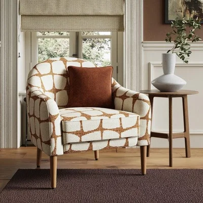 Dunelm Kaspar Modern Jacquard Tub Chair