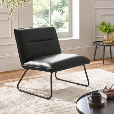 Dunelm Saxon Faux Leather Lounge Chair