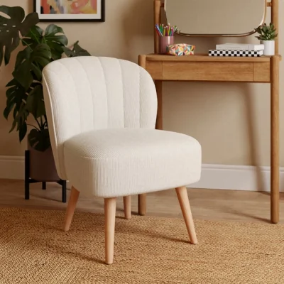 Dunelm Colette Ribbed Chenille Accent Chair