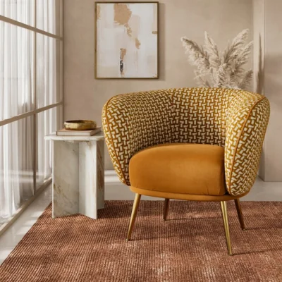 Dunelm Bella Cut Geometric Cocktail Chair
