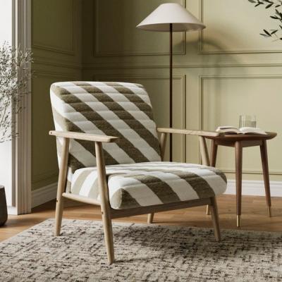 Dunelm Quinn Diagonal Stripe Paddle Occasional Armchair