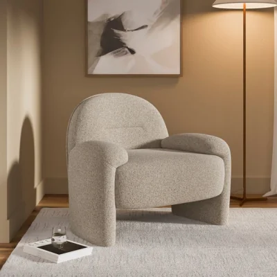 Dunelm Twila Speckled Boucle Accent Chair