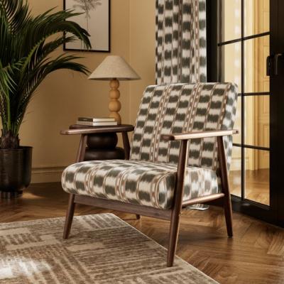 Dunelm Quinn Avis Green Stripe Paddle Arm Occasional Armchair