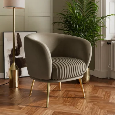 Dunelm Bella Ribbed Velvet Cocktail Chair
