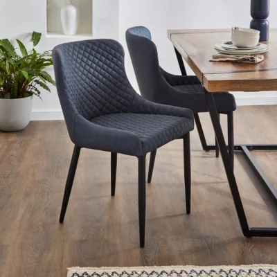 Dunelm Montreal Set of 4 Dining Chairs, Faux Leather