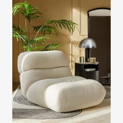 Danetti Elijah Ivory Boucle Accent Chair