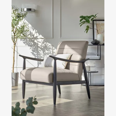 Danetti Greyson Natural Leather Accent Chair