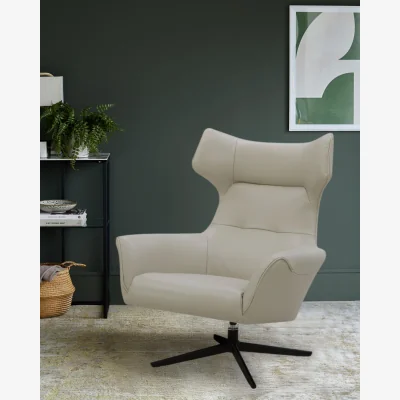 Danetti Reign natural grey leather occasional chair