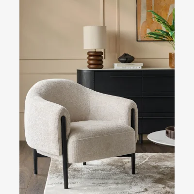 Danetti Tristan natural fabric accent chair