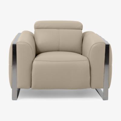 Furniture Village Gisella Leather Chair - Oyster