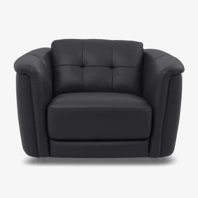 Furniture Village Monarch Leather Cuddler Chair - Lavender