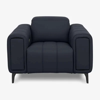 Furniture Village Elphaba Leather Chair with Power Recliner with Storage Arms