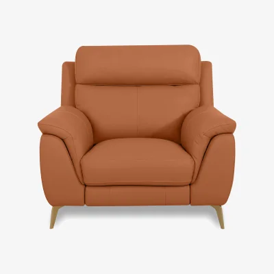 Furniture Village World of Leather - Eclipse Leather Chair with Power Recliner - Pecan