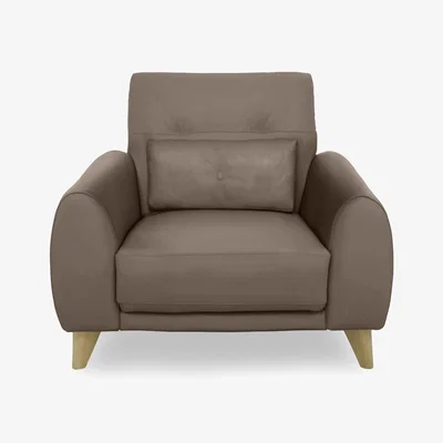 Furniture Village Malmo Leather Chair - Fawn