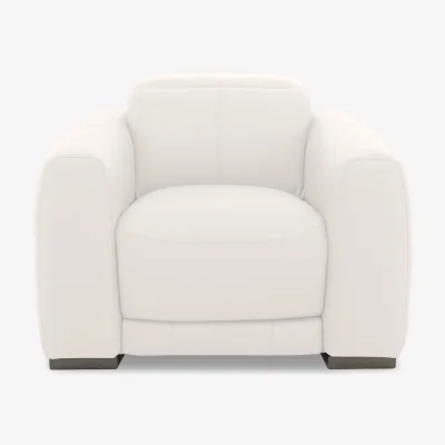 Furniture Village World of Leather - Edison Leather Chair - Star White