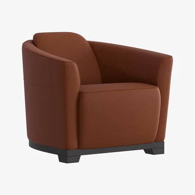Furniture Village Nicoletti - Ketty Leather Accent Chair - Beige
