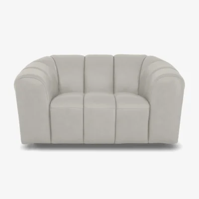 Furniture Village Rhianna Leather Cuddler Chair - Lead Grey