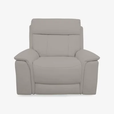 Furniture Village Comfort Story - Chill BV Leather Chair - Silver Grey