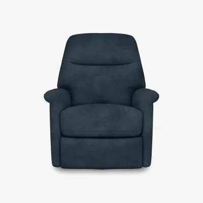 Furniture Village Compact Collection Lille Fabric Chair with Power Recliner - Silverish Blue