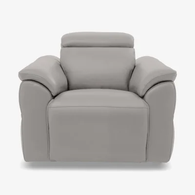 Furniture Village Dolomite Leather Chair - Lead Grey