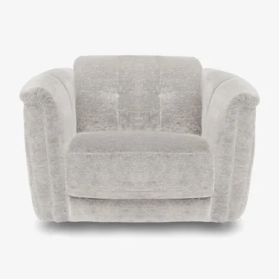 Furniture Village Monarch Fabric Cuddler Chair - Lead Grey