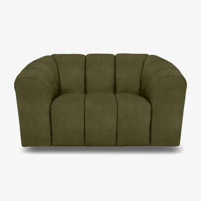 Furniture Village Rhianna Fabric Cuddler Chair - Olive Green