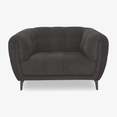 Furniture Village Sienna Fabric Cuddler Chair - Iron Grey