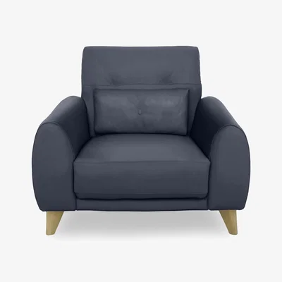 Furniture Village Malmo BV Leather Chair - BV Ocean Blue